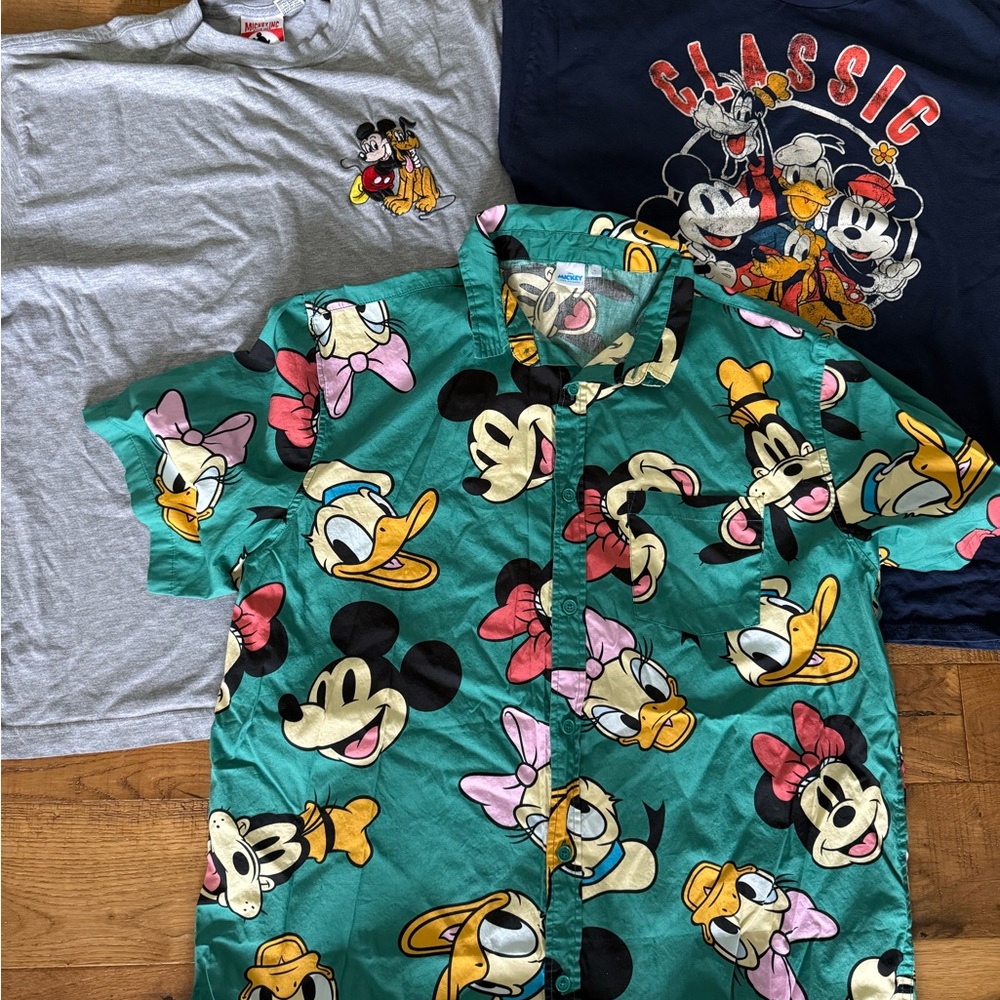 Men’s Disney and Mickey Mouse Shirt Bundle